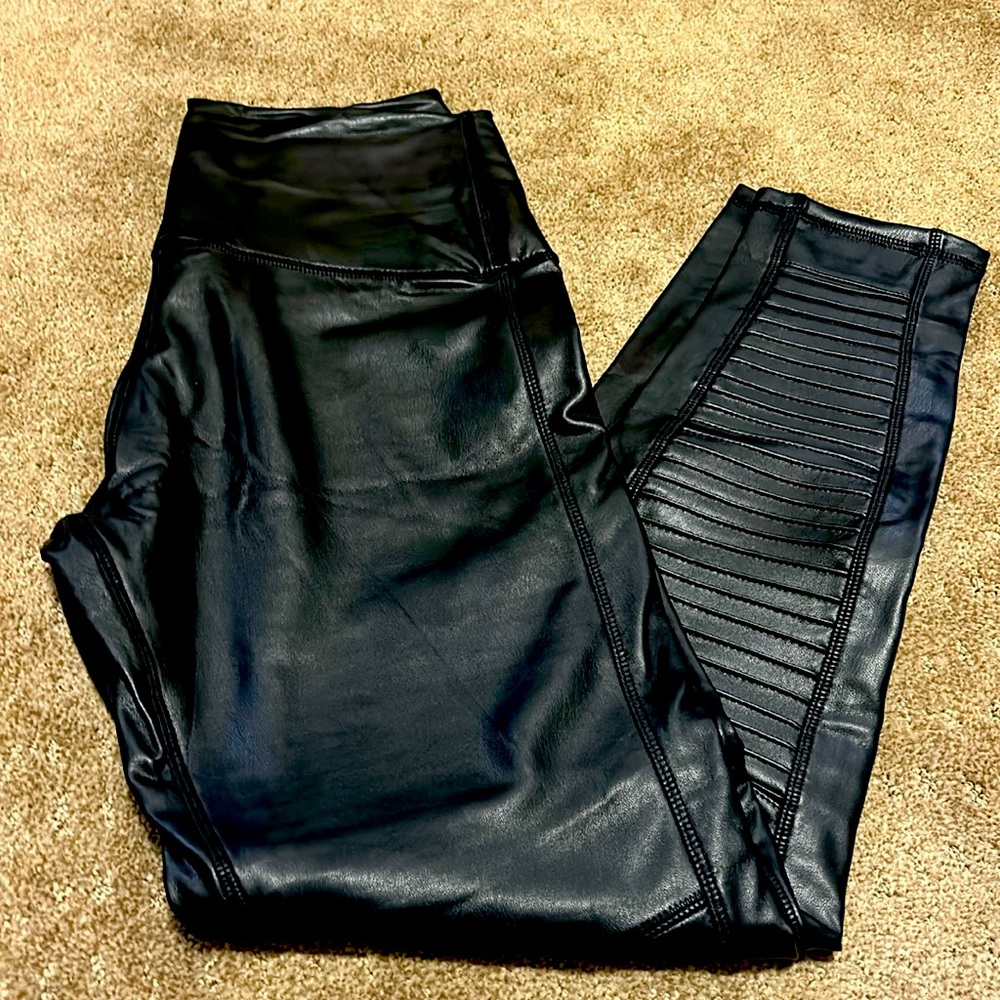 7 for all mankind faux leather leggings